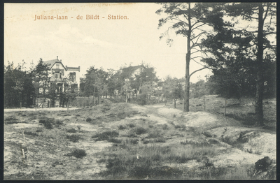 17099 Gezicht op enkele villa's aan de Julianalaan te Bilthoven (gemeente De Bilt).